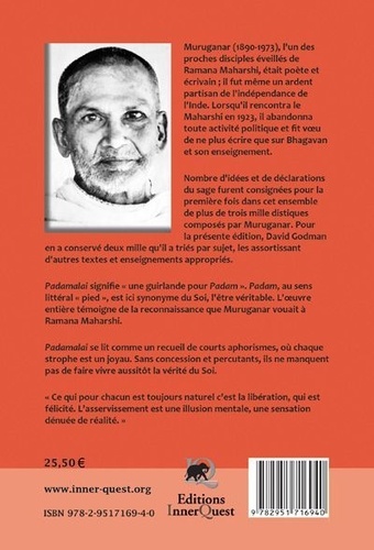 Padamalai. Enseignements de Ramana Maharshi recueillis par Muruganar