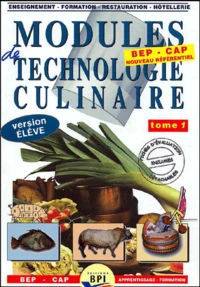 Modules de technologie culinaire BEP-CAP