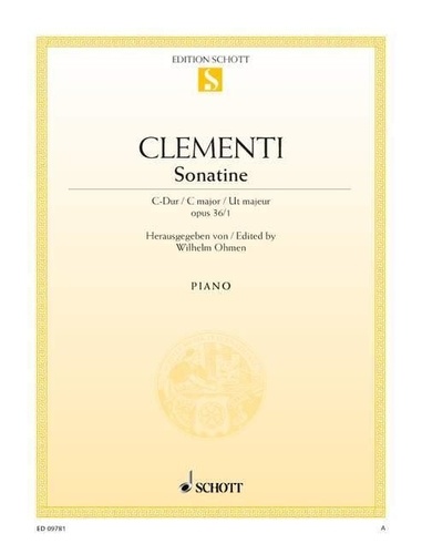 Muzio Clementi - Sonatine en ut majeur - op. 36/1. piano..