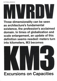  MVRDV - KM3 : Excursions on capacity. 1 DVD