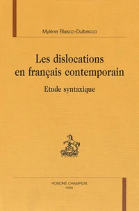 Les dislocations en français contemporain