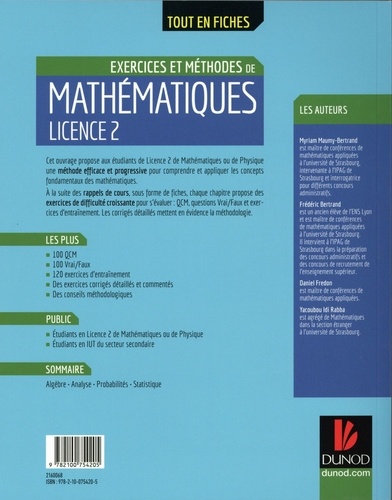 Mathématiques Licence 2