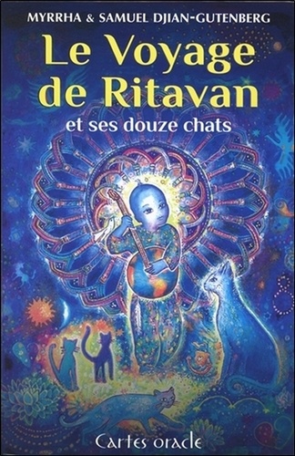 Le voyage de Ritavan et ses 12 chats. Cartes oracle. Avec 76 cartes et une pochette satinée