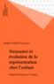 N Galifret-Granjon - Naissance et évolution de la représentation chez l'enfant - Étude historique et critique.