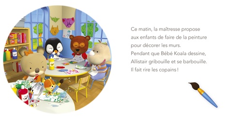 Bébé Koala à la maternelle