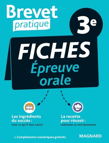 Fiches Epreuve Orale 3e  Edition 2022