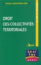Nadine Dantonel-Cor - Droit des collectivités territoriales.
