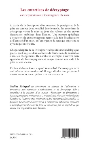 Les entretiens de décryptage. De l'explicitation à l'émergence du sens