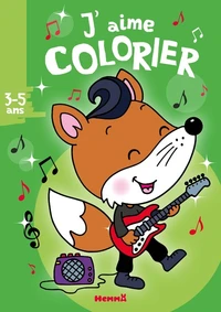 J'aime colorier renard rocker