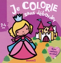 Nadine Piette - Je colorie sans déborder Princesses - Gros contours en relief.