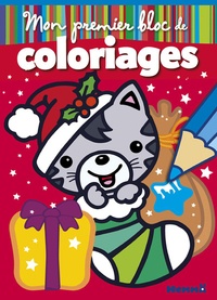 Nadine Piette - Mon premier bloc de coloriage chat Noël.