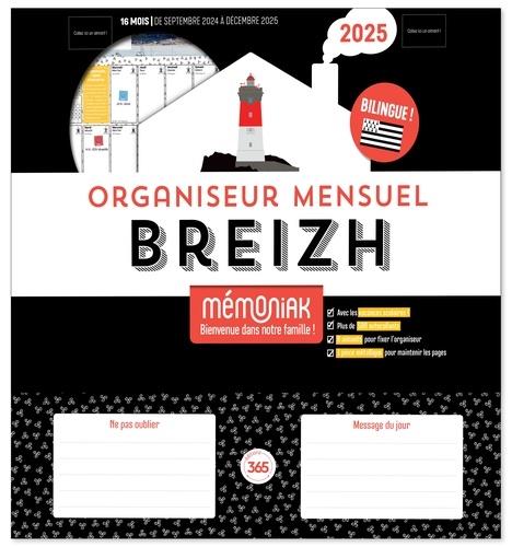 Organiseur mensuel Breizh. Edition 2025
