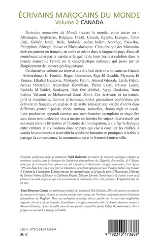 Ecrivains marocains du monde. Volume 2, Canada