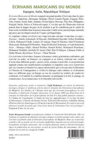 Ecrivains marocains du monde. Volume 7, Espagne, Italie, République Tchèque