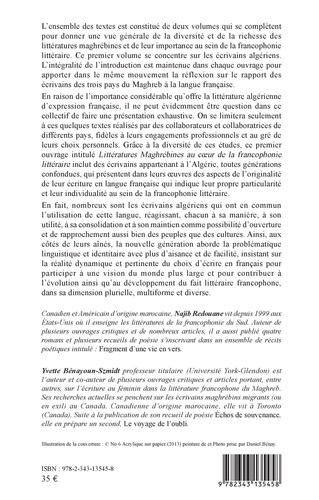Littératures maghrébines au coeur de la francophonie littéraire. Tome 1, Ecrivains d'Algérie - Occasion