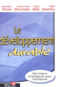 Najib Sassenou et Charles-Henri d' Arcimoles - Le développement durable.