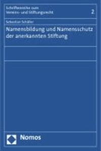 Namensbildung und Namensschutz der anerkannten Stiftung.