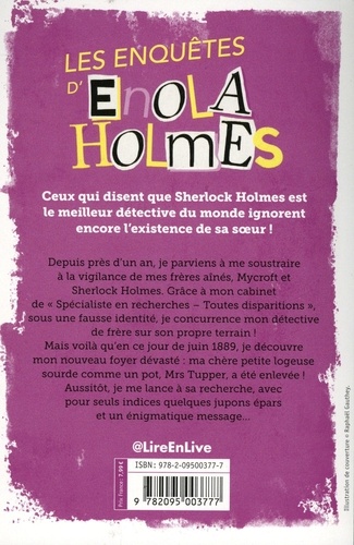 Les enquêtes d'Enola Holmes Tome 5 L'énigme du message perdu