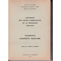 Nanteuil p. De - Historique des unités combattantes de la Résistance [1940-1944 . Départements : Charente, Charente.
