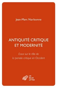 Antiquité critique et modernité
