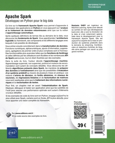 Apache Spark. Développez en Python pour le big data