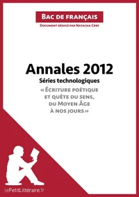 Bac français 2012 séries technologiques