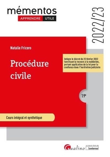 Procédure civile  Edition 2022-2023