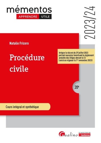 Procédure civile  Edition 2023-2024