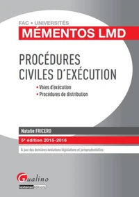 Procédures civiles d'exécution 2015-2016