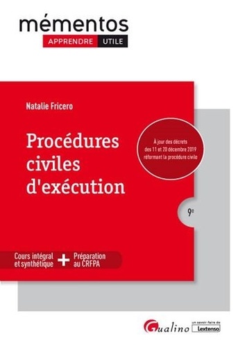 Procédures civiles d'exécution 9e édition