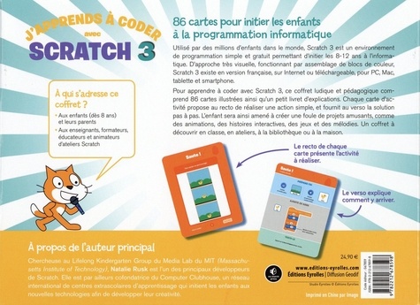 Coffret j'apprends à coder avec Scratch 3. 86 cartes pour s'initier à la programmation