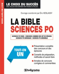 Nathalie Barjou et Fabrice Carlier - La bible de Sciences Po - Sciences Po Paris, concours commun des IEP de régions, Sciences Po Bordeaux, Sciences Po Grenoble.