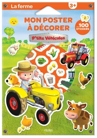 Pochette poster + sticker P'tits véhicules - La ferme