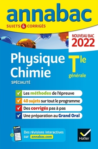 Physique-Chimie spécialité Tle générale. Sujets & Corrigés  Edition 2022