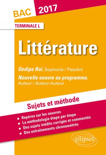Nouvelle oeuvre au programme et Oedipe roi bac terminale littéraire 2017 - Occasion