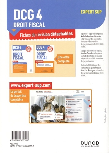 Droit fiscal DCG 4. Fiches de révision  Edition 2019-2020