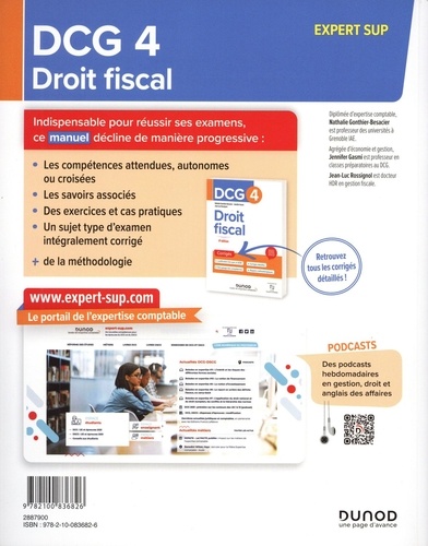 Droit fiscal DCG 4. Manuel  Edition 2022-2023