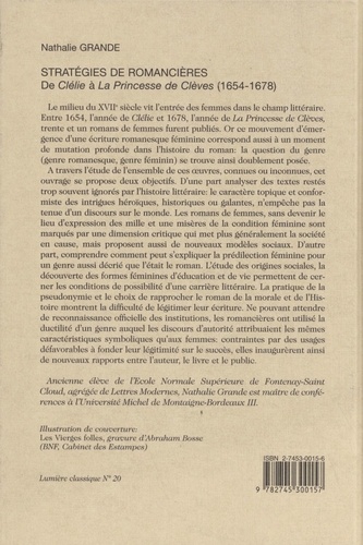 Stratégies de romancières. De "Clélie" à "La Princesse de Clèves" (1654-1678)