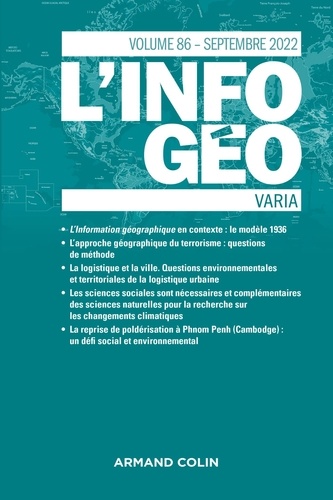 L'information géographique N° 86, septembre 2022 Varia