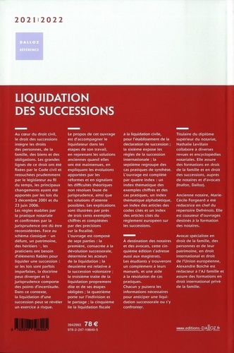 Liquidation des successions  Edition 2021-2022