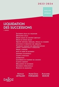 Nathalie Levillain et Marie-Cécile Forgeard - Liquidation des successions.
