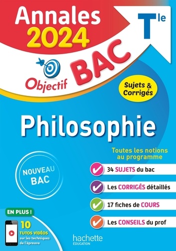 Philosophie Tle. Sujets & corrigés  Edition 2024