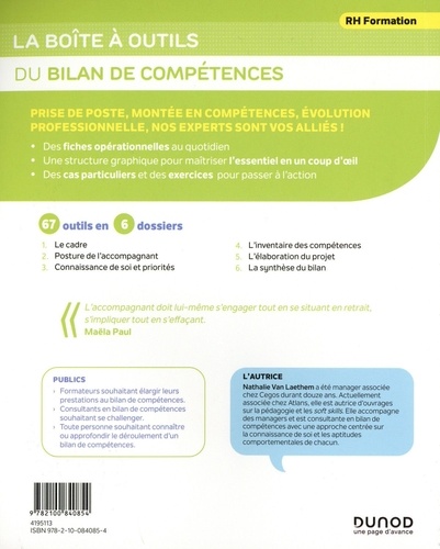 La boîte à outils du bilan de compétences. 67 outils cles en mains
