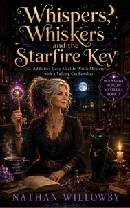 Whispers, Whiskers and the Starfire Key: Addictive Cozy Midlife Witch Mystery with a Talking Cat Familiar (Moonstone Hollow Mysteries Book 2)