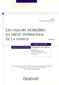 Les valeurs mobilières en droit patrimonial de la famille