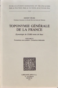 Toponymie générale de la France