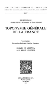 Toponymie générale de la France