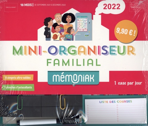 Mini-organiseur familial Mémoniak. 16 mois, de septembre 2021 à décembre 2022  Edition 2022
