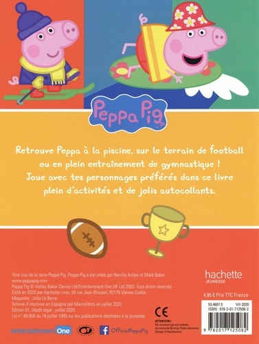 Peppa Pig Vive le sport !. Livre d'activités. Avec plus de 50 stickers