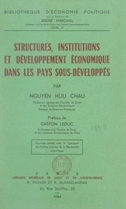 Structures, institutions et développement économique dans les pays sous-développés